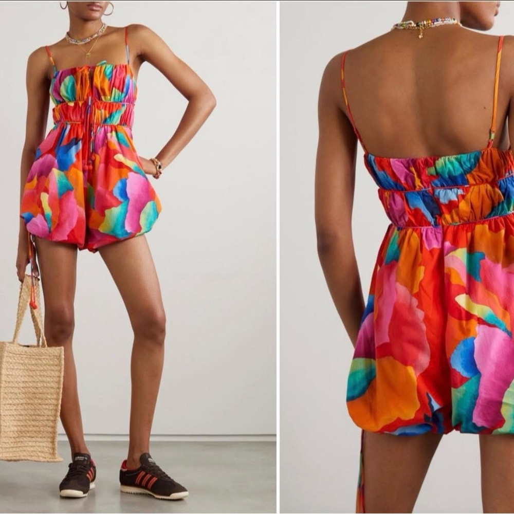FARM Rio Colorful Abstract Playsuit